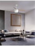 Nova Luce Lustra cu ventilator MONSOON Body: Otel Mat Alb and Sticla, Blades: Maple Lemn DC Motor Max. 40 W, 5 Speed Control, Bulb: LED 18 W 650Lm 3000K IP20 (NV5260261)