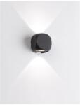 Nova Luce Aplica ZARI Nisipiu Negru Aluminiu & Sticla, Deschis in 2 directions Cree LED 2x2 Wat 285Lm 3000K, 100-240 Volt 50Hz Beam 2x38 degrees -IP54- (NV9226216)