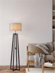 Nova Luce Lampa podea ARTIS Gri Linen Shade & Negru Lemn LED E27 1x12W 230V IP20 Fara bec (NV9001082)