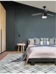 Nova Luce Lustra cu ventilator MONSOON Body: Otel Mat Negru and Sticla, Blades: Oak Lemn DC Motor Max. 40 W, 5 Speed Control, Bulb: LED 18 W 650Lm 3000K IP20 (NV5260251)