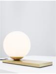 Nova Luce Veioza JULIET Opal Sticla Brass Metal Baza Negru Plastic Cable E14 1x40 Wat 230 Volt IP20 Fara bec (NV9012922)