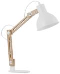 Nova Luce Veioza GROU Mat Alb Metal & Lemn LED E27 1x12 Wat 230 Volt IP20 Intrerupator On / Off Fara bec (NV9620129)