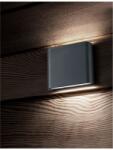 Nova Luce Aplica SOHO Inchis Gray Aluminiu Sticla Diffuser LED 2x3 Wat 480Lm 3000K, 220-240 Volt 50Hz Beam 2x60 degrees -IP54- (NV740401)