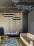 Nova Luce Lampa suspendata MOTIF Nisipiu Negru Aluminiu & Acrylic LED 40W 2943Lm 230V IP20 2700-6000K Schimbare temperatura de culoare si reglare intensitate luminoasa (NV9530212)
