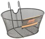 VeloGo első fém kerékpár kosár akasztós fekete ovális