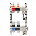 LAND-TECH szelepes osztó-gyűjtő 2 körös, átfolyásmérővel hőszigeteléssel (DSB3411/2) (DSB3411/2)