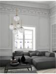 Nova Luce Lampa suspendata MIRANO Clear Structured Sticla & Brushed Auriu Otel LED G9 5x5 Wat 230 VoltIP20 Fara bec (NV9260212)