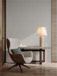 Nova Luce Veioza BACCO Bej Scallop Stone Casting & Fabric Shade LED E27 · 1x12 Wat 100-240 Volt · IP20 (NV9001062)
