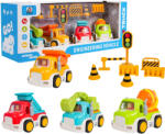 Inlea4Fun Interaktív építőjármű-készlet kiegészítőkkel ENGINEERING VEHICLE (RA-ZAU.CY-8046B)