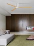 Nova Luce Lustra cu ventilator DELL Aluminiu Lemn & Mat Alb 3ABS Lemn Blades Motor DC 38W 220 - 240 Volt IP20 (NV9952335)