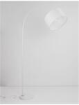 Nova Luce Lampa podea SAMA Alb Fabric Shade, Alb Aluminum Baza LED E27 1x12 Wat 230 Volt IP20 Fara bec (NV9401653)