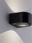 Nova Luce Aplica OPERA Nisipiu Negru Aluminiu & Sticla LED 11 Wat 220-240 Volt 950Lm 3000K IP54 (NV9030937)