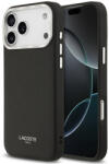 Lacoste PU Leather Champs Elysees Apple iPhone 17 Pro Max MagSafe tok kameravédő peremmel, fekete (LCHMP17XPCESK)