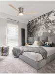 Nova Luce Lustra cu ventilator SATIN Brushed Nickel Otel & Sticla PlyLemn DC 35W AC 220 - 240V (NV9953016)