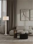 Nova Luce Veioza CHAMOIS Alb Stone ‘Papier-Mâché & Fabric Shade LED E27 · 1x12 Wat 100-240 Volt · IP20 (NV9001067)