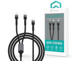 DEVIA Extreme Speed Series 60W+12W Type-C/Type-C + Lightning adat- és töltőkábel 1.2m - fekete - mobilehome