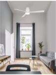 Nova Luce Lustra cu ventilator SILKY Mat Alb Otel & Sticla Alb PlyLemn DC 35W AC 220 - 240V (NV9953015)