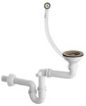 Gamma Lavre mosogató szifon, 1 medencés mosogatóhoz, manuális, bézs (GA-4562)