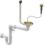 Gamma Lavre mosogató szifon 1 medencés mosogatóhoz automata arany (5907558295603)