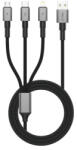 Tech-Protect Ultraboost DNA kábel USB - USB-C / Lightning / Micro USB 3A 120cm, szürke