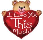 Flexmetal Macis "I love You" fólia lufi, 61 cm