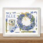 Lanarte Embroidery kit - Lavender Wreath - keresztszemes hímzés csomag