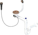 LAVEO helytakarékos szifon pneunatikus vezérléssel, rózsaarany