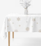 Goldea szögletes terítő 100% pamutvászon - hópelyhek fehéren 100 x 140 cm