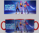  KPOP - Demon-Hunters bögre (Piros)