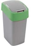 Keter "pacific Flip Bin" Billenő Fedeles Szemetes 9l - Ezüst/zöld