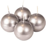 Valex Decor Adventi gömb gyertya készlet 5cm - Metál ezüst (DPM-98)