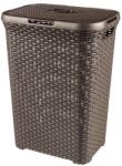Curver "style" Rattan Hatású Szennyestartó 60l - Sötétbarna