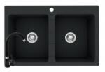Pyramis Set chiuveta granit SPARTA 2B & baterie BELLO - Black (070053201BLO) - toolmax Chiuveta