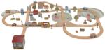 Little Dutch Set de sine din lemn FSC - Little Dutch Train Track XL -113 piese - Little Dutch