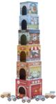 Little Dutch Garaj stivuibil cu masinute utilitare incluse - Multicolored - Little Dutch