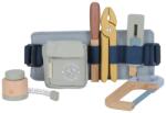 Little Dutch Centura cu scule din lemn FSC - Blue - Little Dutch Set bricolaj copii
