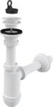 Alcadrain Sifon lavoar O32 mm cu ventil, sita plastic si dop Alcadrain A421 (A421)