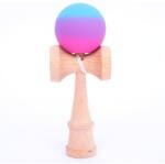Flippy Jucarie Interactiva Kendama, Flippy, din Lemn, 18 cm, Joc de Indemanare pentru Copii si Adulti, Model Gradient 1, Roz Mov Albastru (teo-161607)