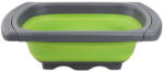Flippy Cos de Scurgere Retractabil pentru Chiuveta, Flippy, cu Filtru, pentru Fructe si Legume, de Uz Casnic, 39x12 cm, Design Extensibil pana la 61 cm, cu Manere de Prindere, Verde (teo-132784)