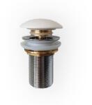 Fluminia Ventil lavoar click-clack cu preaplin si capac ceramic alb, Fluminia (NR-GW-O)