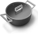 Smeg LÁBAS ÜVEG FEDŐVEL, 24 cm, matt fekete (CSF2412BLM)