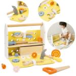 Classic World Set cutie unelte Classic World, lemn, multicolor, 15 piese Set bricolaj copii