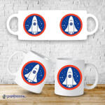 Time4Gift Nasa minimal logó bögre