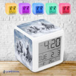 Time4Gift Fehér lovak színváltós világító ébresztő óra