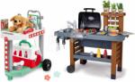 Smoby Set grătar pentru grădină și clinică veterinară Garden Kitchen Smoby cu bucătărie cu apă curentă și un cățeluș de pluș pe cărucior (SM312004-5) Bucatarie copii