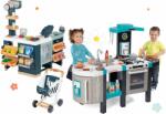 Smoby Set bucătărie electronică Tefal French Touch Bubble Smoby turcoaz cu barbotare magică și supermarket cu casă de marcat şi cântar (SM311206-6) Bucatarie copii
