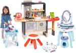 Smoby Set restaurant cu bucătărie electronică Chef Corner Restaurant Smoby și măsuță cosmetică Frozen cu cărucior de servit (SM312303-32) Bucatarie copii