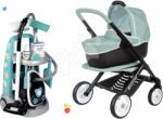 Smoby Set cărucior de curățenie cu aspirator elecronic Cleaning Trolley Vacuum Cleaner Smoby și cărucior adânc sport și pătuț combinație triplă (SM330316-5)