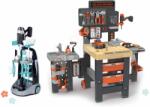 Smoby Set cărucior de curățenie și atelier de lucru Rowenta Trolley Smoby aspirator electronic cu trei părți și sunete (SM330319-4)
