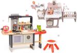 Smoby Set restaurant cu bucătărie electronică Chef Corner Restaurant Smoby cu suport de înfâșat Baby Nurse cu trei părți (SM312303-1) Bucatarie copii